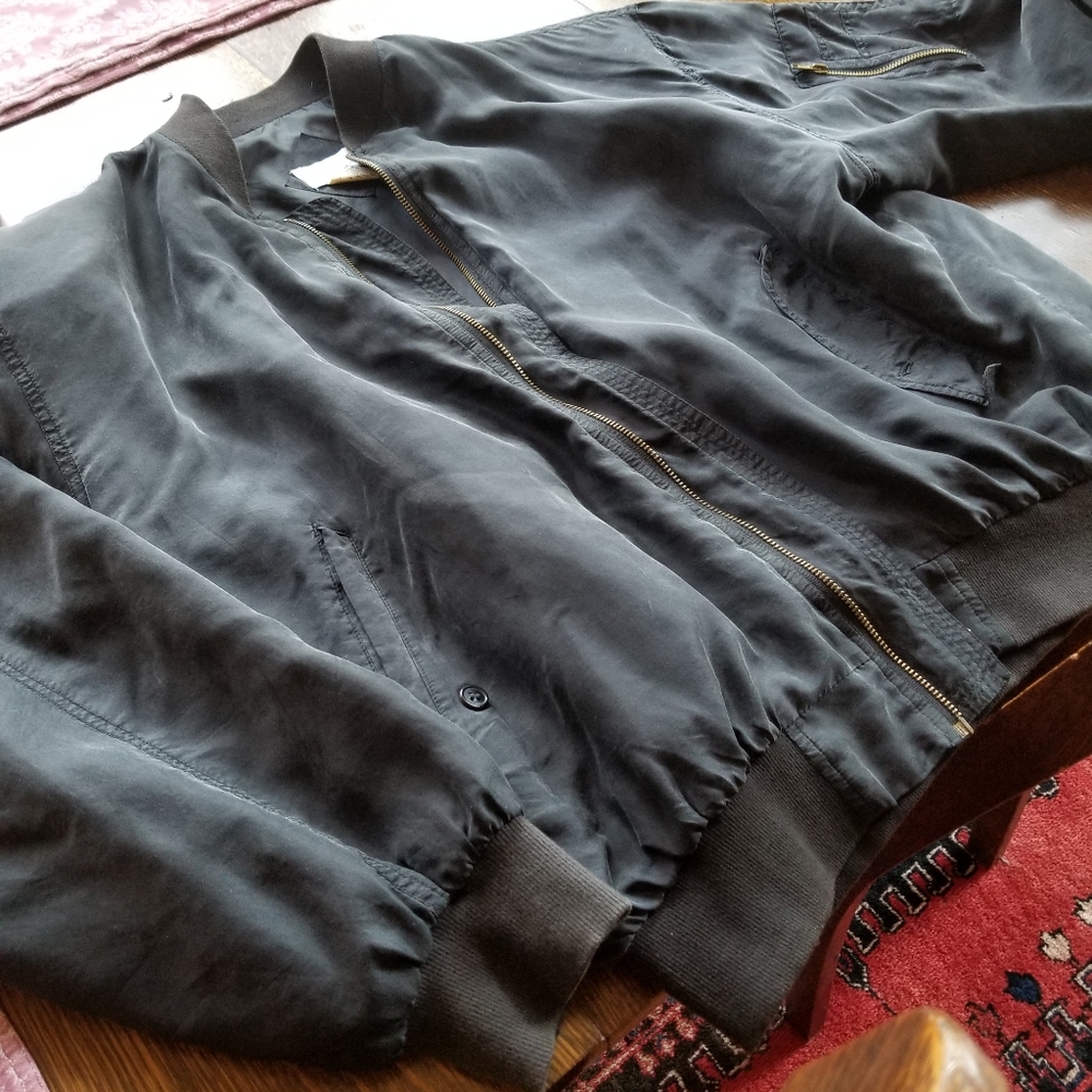 Silk Bomber Jacket